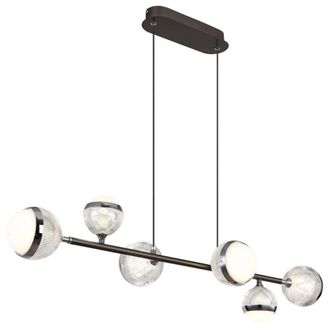 Netlighting Untsy Bar Pendant Titanium 6x LED Dimmable 2700-6000K Remote in Grey