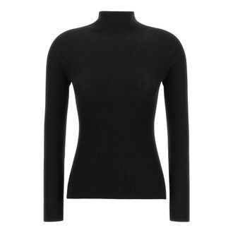 PESERICO Trui met mocknek - Dames - Truien - Zwart - Maat: M Wol