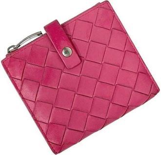 Bottega Veneta Pre-owned Wallets, female, Pink, Size: ONE SIZE Pre-owned Fabric Wallet