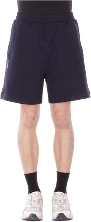 Dondup Bermuda Logo Frontale - Heren - Korte Broeken - Blauw - L - Katoen - Korte Broeken
