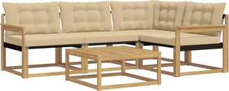 vidaXL Conjunto De Sof&aacute;s De Exterior 5 Uds. Y Beige Vidaxl