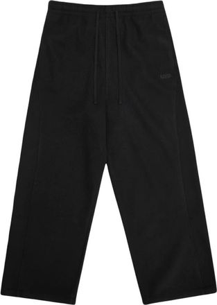 Rains Addis Fleece Pants Wide - Heren - Sweatpants - Zwart - S - Polyester - Broeken