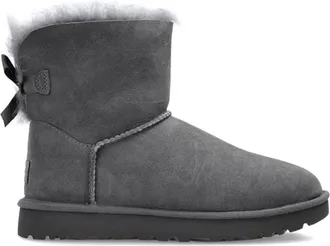 UGG Grey Solid Round Toe Boots
