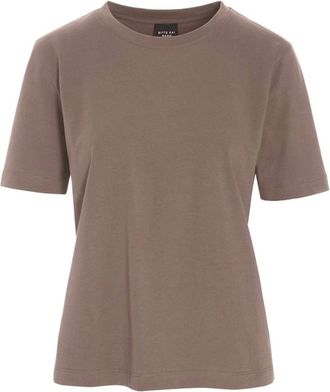 Bitte Kai Rand Tops, Dames, Bruin, XL, Katoen, Eenvoudig en heerlijk basic T-shirt met korte mouwen