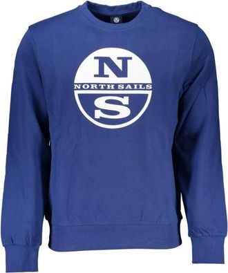 North Sails Hoodies & sweatvesten, Heren, Blauw, 2Xl, Katoen, Crew Neck Sweatshirt