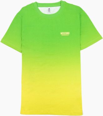 Moschino Mens Moschino Underwear Logo Tape Lounge T Shirt Green/yellow - Size: 42