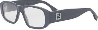 Fendi FE50115I Rectangle Full Rim Eyeglasses - Gray