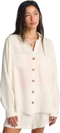 Billabong Kurzarmshirt BILLABONG Swell Blouse, Damen, Gr. XL, salt crystal, 100% Baumwolle, Shirts Kurzarmshirt
