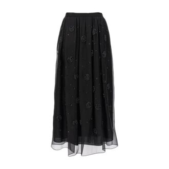Max Mara Elegant Pleated Skirt - female - Max Mara Studio - Midi Skirts - Black - XS - Skirts