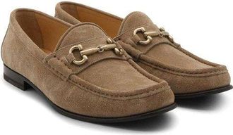 Brunello Cucinelli Suede Buckle Loafer - Beige