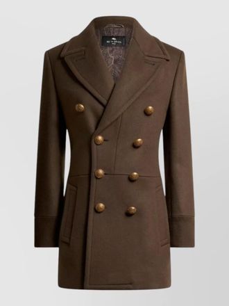 Etro wool double-breasted coat