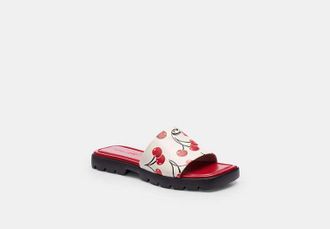 Coach Florence Sandal With Cherry Print