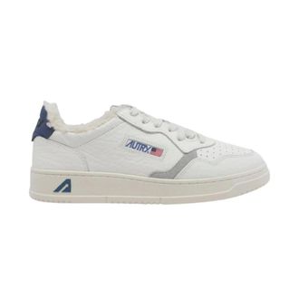 Autry Medalist Low Leder Lamsvacht Sneaker - Heren - Sneakers - Wit - 44 EU - Katoen - Schoenen