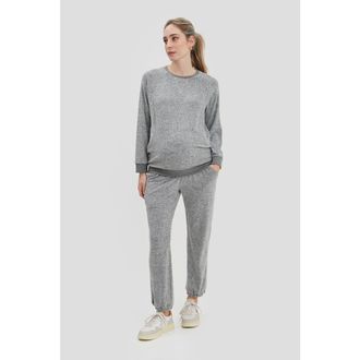 Nom Maternity Heart On My Sleeve Nursing Sweatshirt in Grey at Nordstrom, Size X-Small