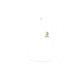 Casablanca Oxford Shirt - Heren - Casual Overhemden - Wit - L - Katoen - Overhemden