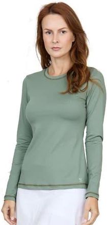 Sofibella UV Colors Womens Long Sleeve Tennis Shirt in Army at Nordstrom, Size X-Large