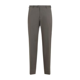 Brioni Green Pienza Cotton Pants-Uomo