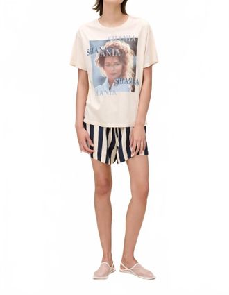 Daydreamer Shania Twain Boyfriend Tee In White