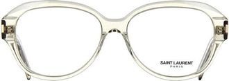 Saint Laurent SL411001 Transparent Acetate Eyeglasses - Beige