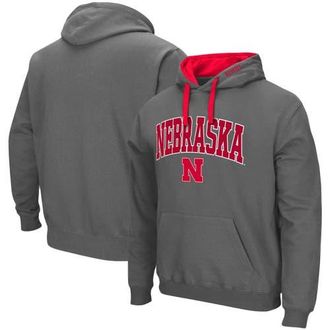 Colosseum Mens Colosseum Charcoal Nebraska Huskers Big & Tall Arch & Logo 2.0 Pullover Hoodie at Nordstrom, Size 2Xb