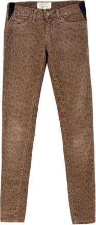 Current Elliott Brown Corduroy Leopard Print Jeans Size 24/61