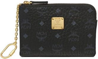 MCM Aren Card Pouch in Visetos in Black at Nordstrom