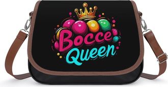 Generic Bocce Ball Queen Small Womens Crossbody Bags Shoulder Handbag with Adjustable Strap for Travel