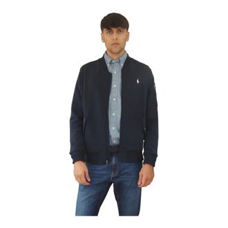 Ralph Lauren Hoodies & sweatvesten, Heren, Blauw, S, Katoen, Double-Knit Bomberjack