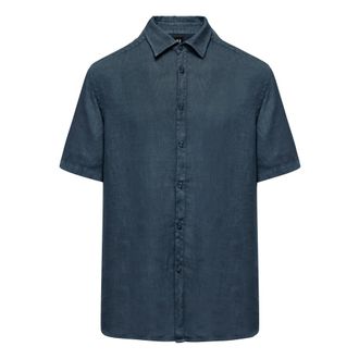 Bomboogie Camicia in lino regular fit - - Shirts - Uomo - Blu - S