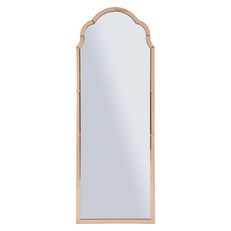 Dmora Espejo Berat, Marco Perfilado, Forma Rectangular, Montaje De Pared, 55x150h Cm Rosa