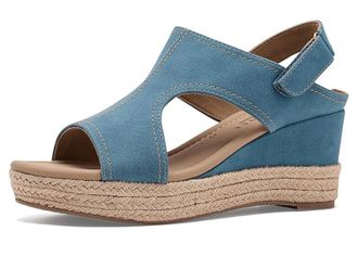 Journee Collection Rayleigh Womens Wedge Shoes Denim : 8.5 M, Synthetic