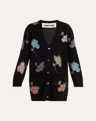 Libertine - Libertine Primrose Shadow Cashmere V-Neck Cardigan