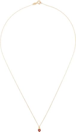 Wouters & Hendrix 18K yellow gold heart-shaped garnet necklace - Oro