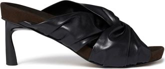 Stella McCartney twist-detail sandals - women - Polyester/Alfa/Polyester/Alfa/Rubber - 36.5 - Black