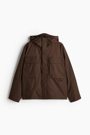 H&M Wasserabweisende Windjacke in Loose Fit - Dunkelbraun