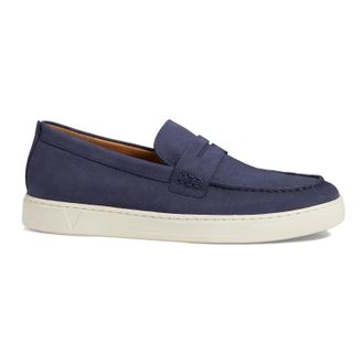 Vionic Thompson Nubuck Mens Loafers Shoes - Navy - Size:UK 11