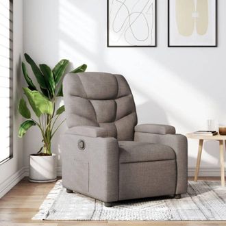vidaXL Sill&oacute;n Reclinable De Tela Gris Taupe Vidaxl