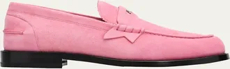 Christian Louboutin Mens Plato Suede Loafers