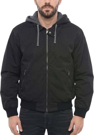 Diesel Black Solid Hood Jacket