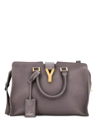 Saint Laurent Classic Y Cabas Leather Small satchel - Grijs