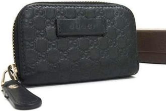Gucci Black Leather Coin Purse/Coin Case (Pre-Owned)