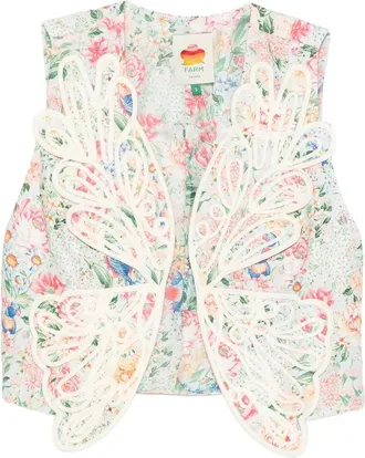 Farm Rio Rendeira Butterfly-appliqu&eacute; Vest