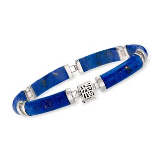 Ross-Simons Lapis Bless Bracelet in Sterling Silver