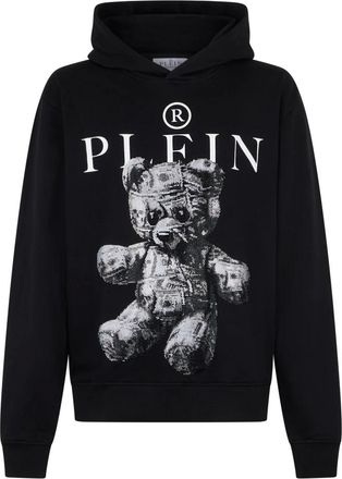 Philipp Plein Hoodies & sweatvesten, Heren, Zwart, XL, Katoen, Hoodie Sweatshirt Teddy