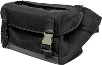 Prada Pre-owned Tessuto Schoudertas - Heren - Vintage Heuptassen - Zwart - ONE Size - Leer - Vintage
