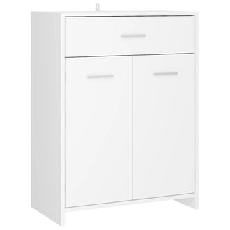 vidaXL Armario De Ba&ntilde;o Madera Contrachapada Blanco 60x33x80 Cm Vidaxl
