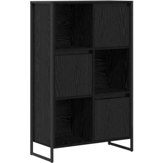 vidaXL Estanter&iacute;a Para Libros Roble Negro 68 X 30 X 108.5 Cm Vidaxl