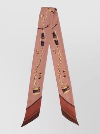 Chlo&eacute; chain print padlock detail rectangular tie