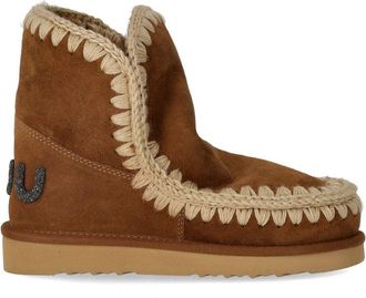 Mou STIVALETTO ESKIMO GLITTER LOGO COGNAC MOU