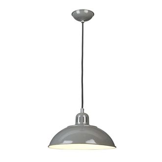 Netlighting Franklin 1 Light Dome Ceiling Pendant Grey E27